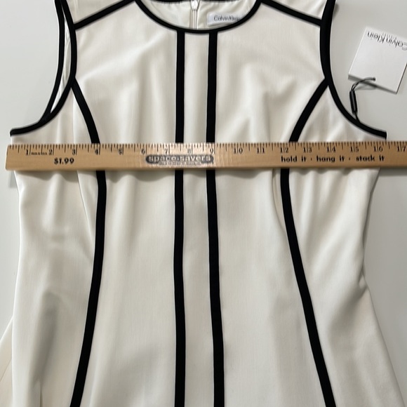 Calvin Klein Ivory Black Dress Size 4 - Picture 10 of 11